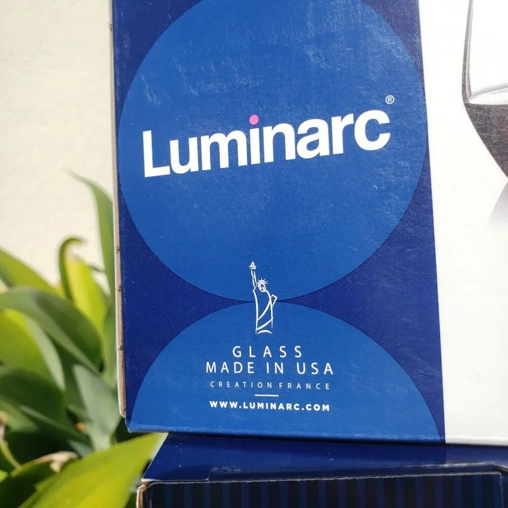 NEW Set of 4 Luminarc Concerto 19 oz glass stemless wine water iced tea glasses